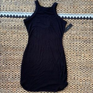 NWT Ribbed form-fitting racer back tank dress